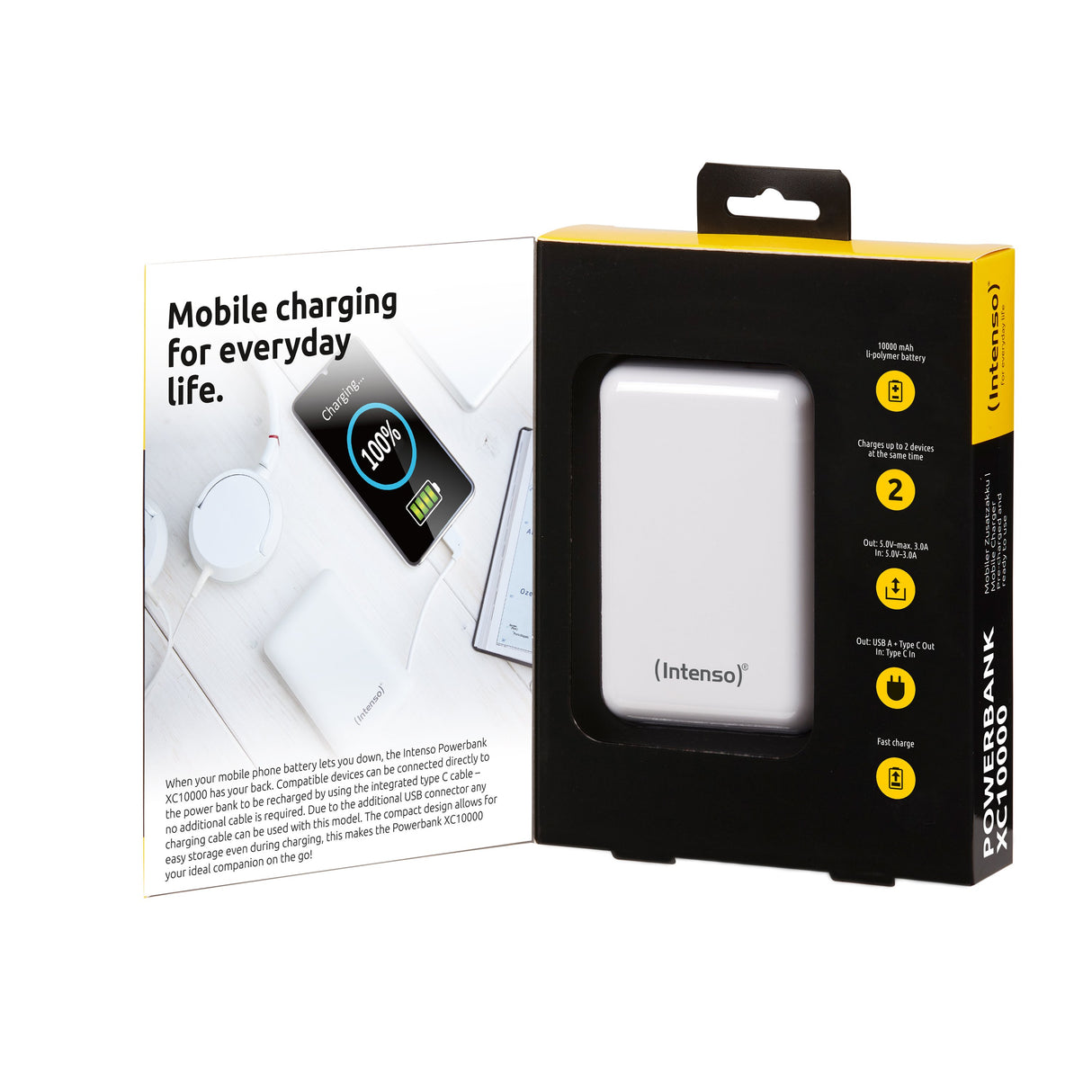 EAN 4034303030156 - Intenso XC10000 Polímero de litio 10000 mAh Blanco imagen 3
