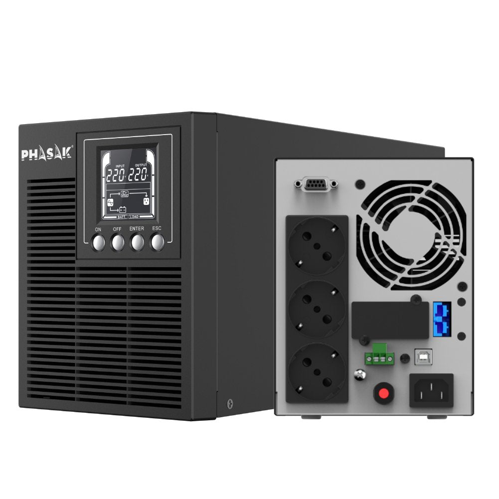 EAN 5605922026999 - Phasak Smart Pro sistema de alimentación ininterrumpida (UPS) Doble conversión (en línea) 1 kVA 900 W 3 s imagen 1