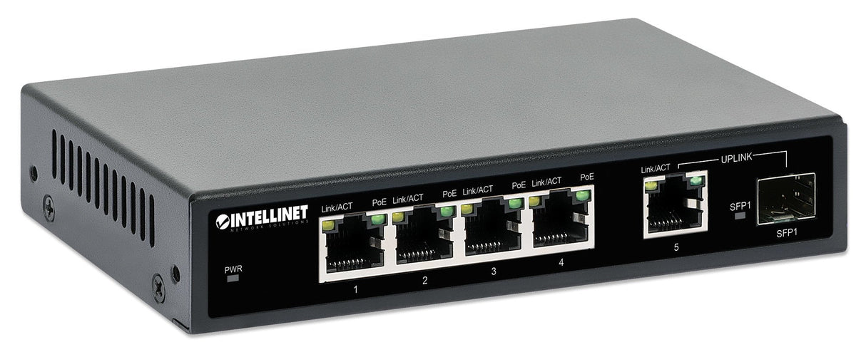 EAN 0766623561822 - Intellinet 561822 switch Gigabit Ethernet (10/100/1000) Energía sobre Ethernet (PoE) Negro imagen 2