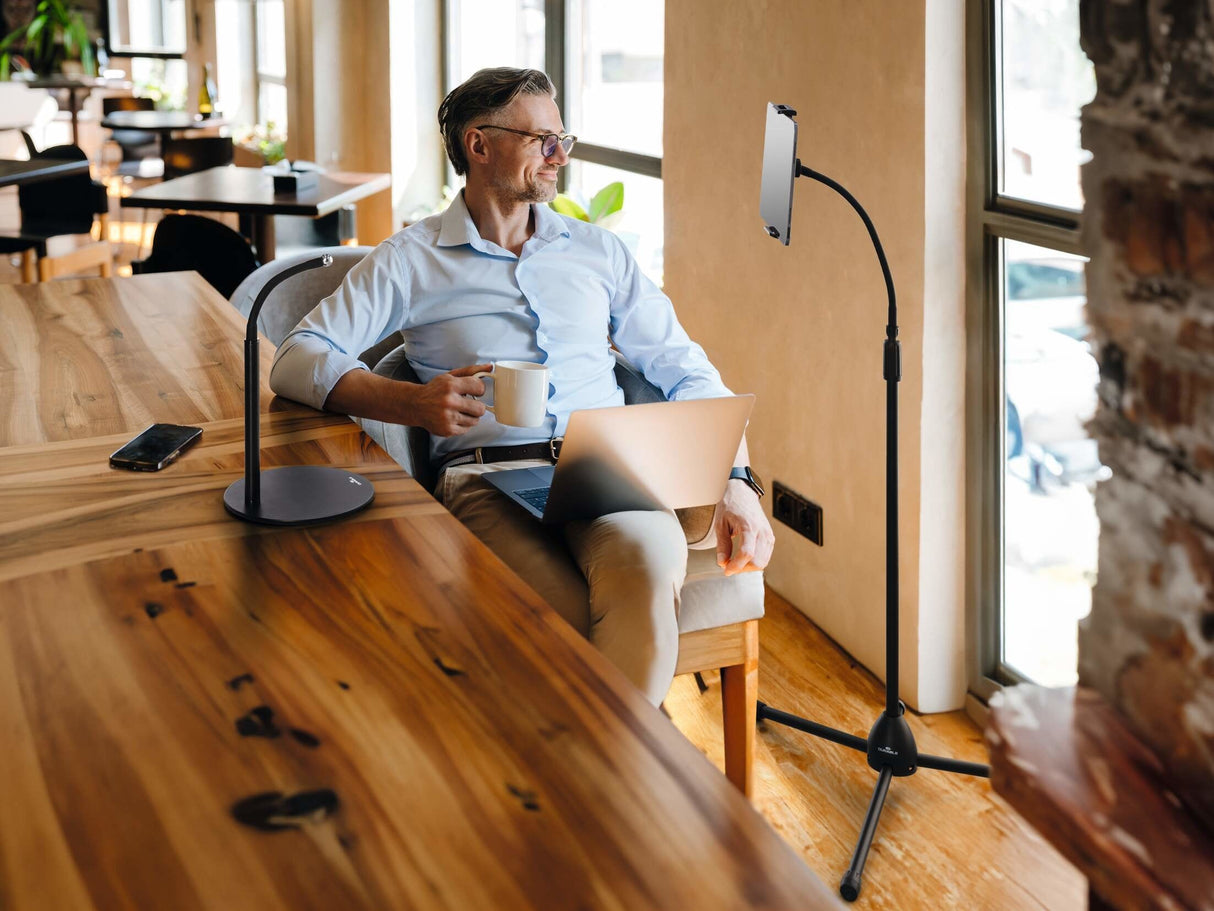 Durable Soporte Para Tablet Twim Combi Mesa Negro + Soporte De Suelo