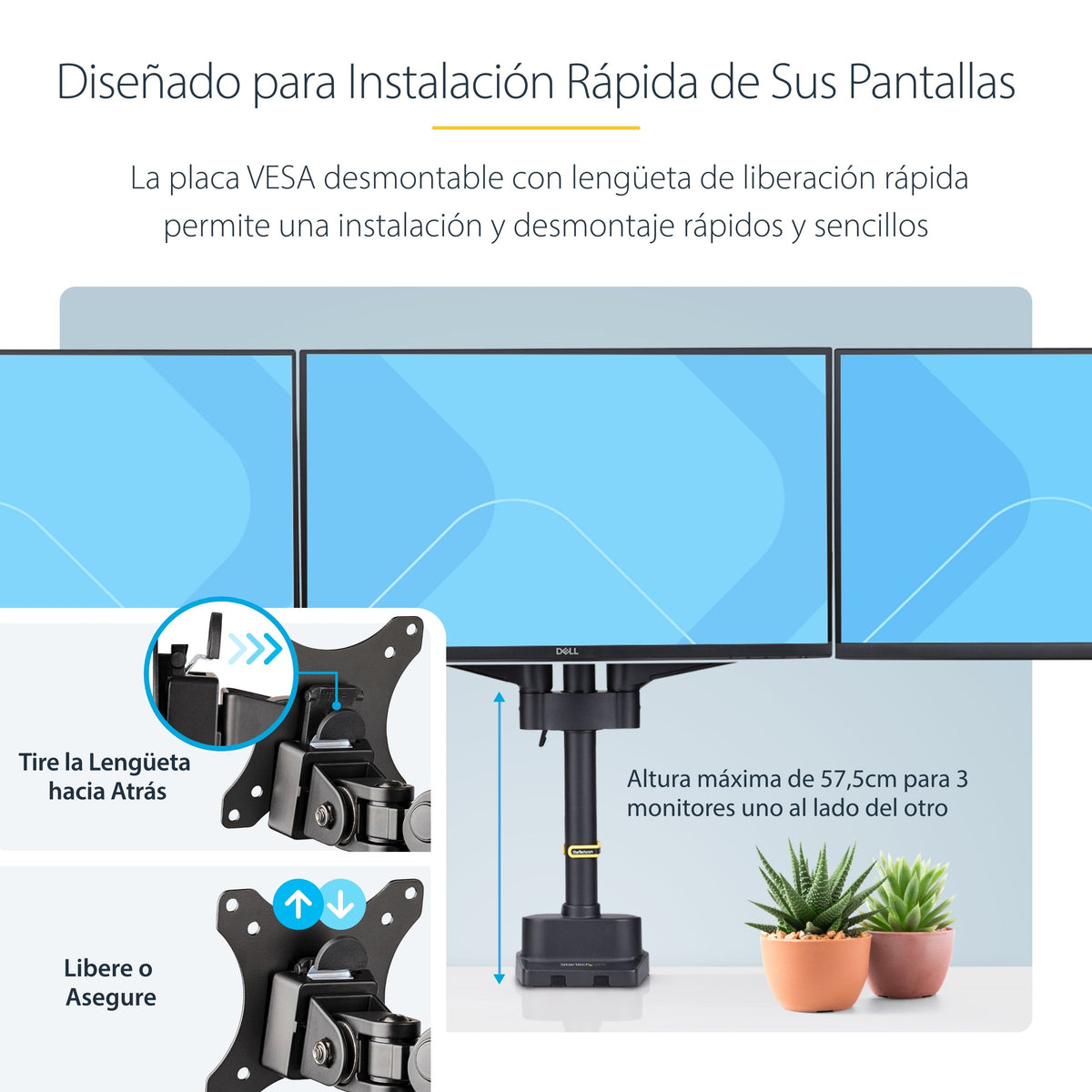 EAN 65030902038 - StarTech.com 3MP2AG-MONITOR-ARM soporte para monitor 68,6 cm (27") Negro imagen 18