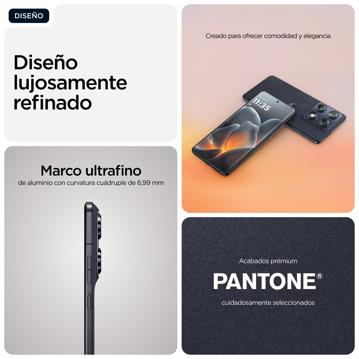 EAN 0840493623764 - Motorola signature 17,2 cm (6.78") SIM doble Android 16.0 5G USB Tipo C 12 GB 256 GB 5200 mAh Azul oscuro imagen 6
