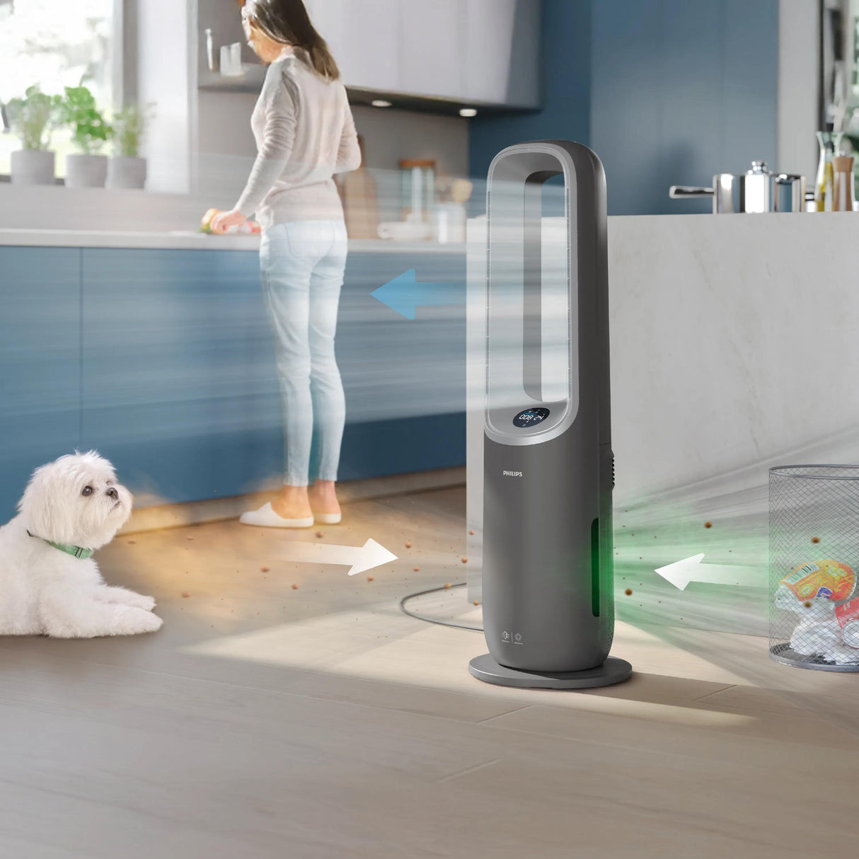 EAN 8720389019418 - Philips AMF870/15 purificador de aire 70 m² 46 dB 2200 W Plata, Gris imagen 8