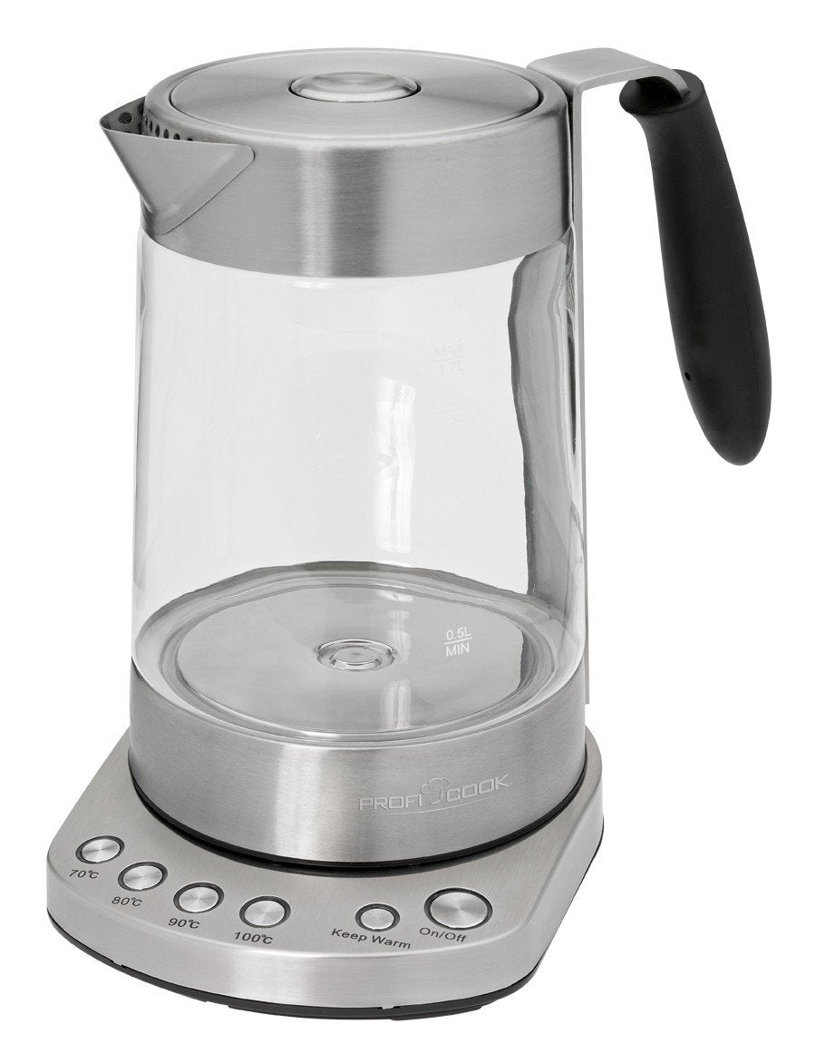 EAN 4006160102017 - ProfiCook PC-WKS 1020 G tetera eléctrica 1,7 L 3000 W Negro, Acero inoxidable imagen 1