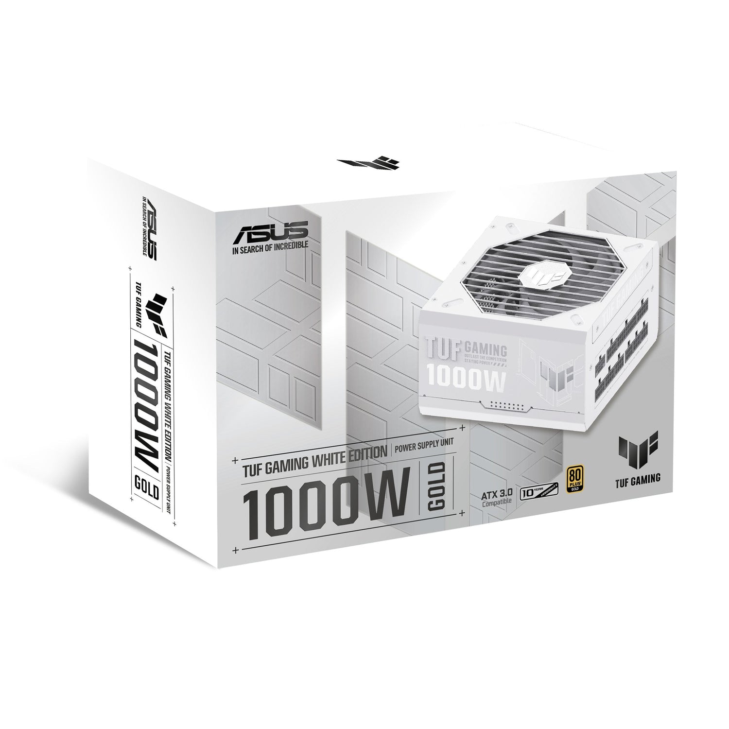 Asus Tuf Gaming 1000w Gold White Edition Unidad De Fuente De Alimentación 20+4 Pin Atx Atx Blanco