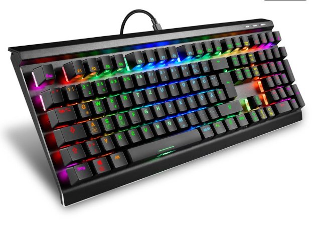 Sharkoon Skiller Sgk40, Teclado Para Juegos Negro, Diseño De, Huano Red 4044951040100