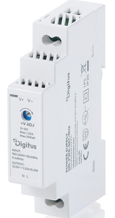 Digitus Fuente De Alimentación 12v Dc 15w Step-Shape Din-Rail