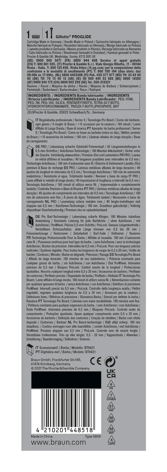 Cortapelo Braun 4210201448518 Para Barba Negro