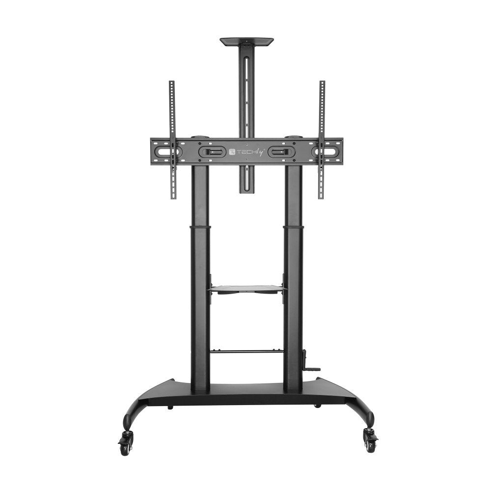 Techly Soporte De Suelo Trolley De Acero Con Altura Regulable, Para Tv De 60'' A 100''