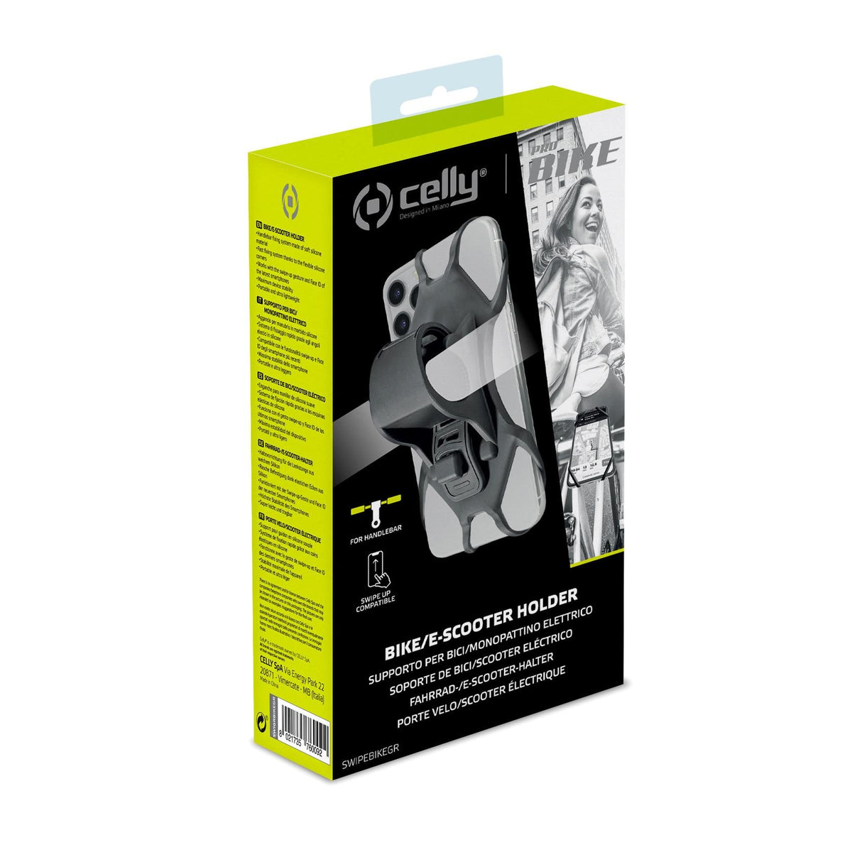 EAN 8021735760092 - Celly Swipe Bike Soporte pasivo Teléfono móvil/smartphone Gris imagen 5