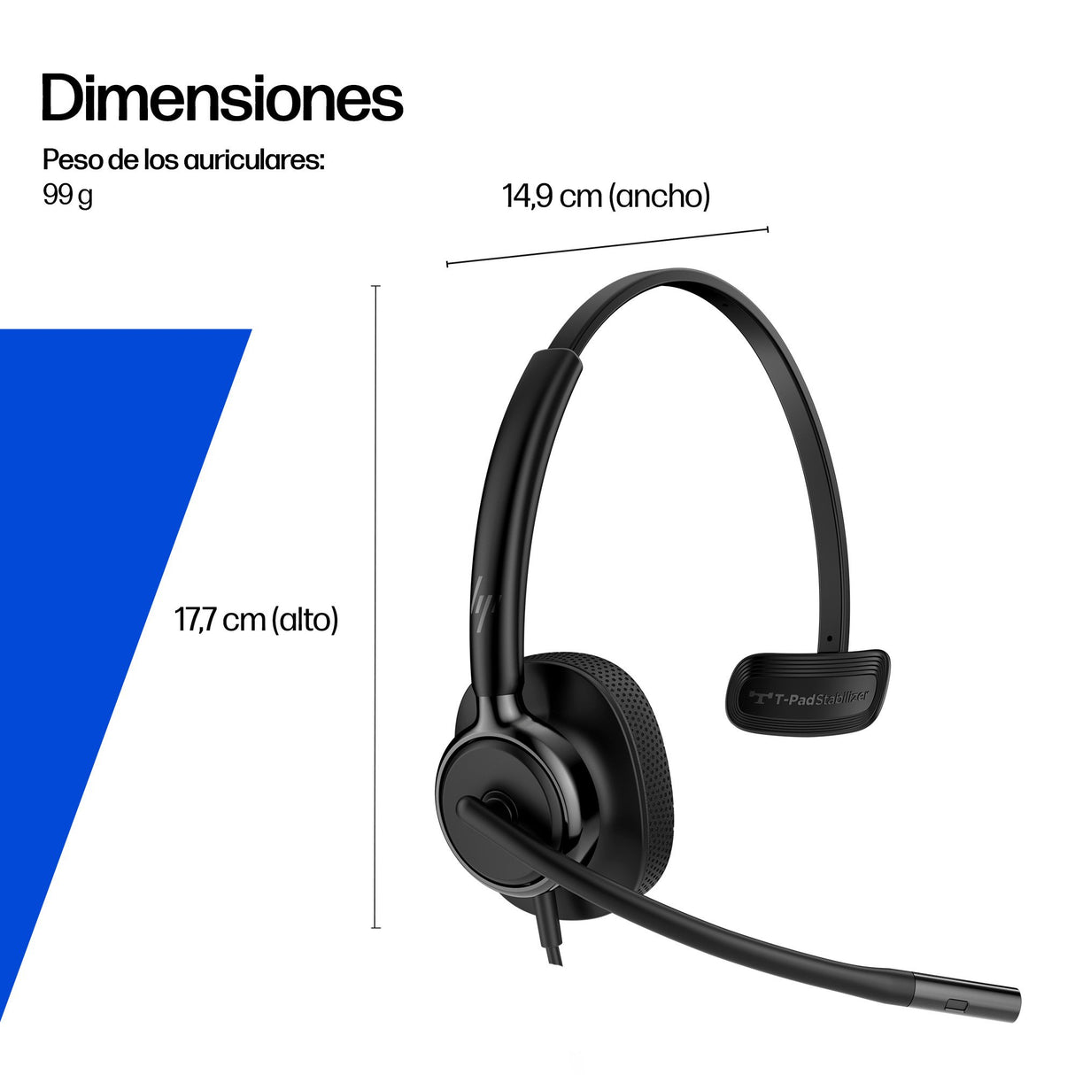 EAN 0199251820311 - HP Poly Mission 415 Monaural USB Wired Headset (Bulk) Alámbrico Diadema Oficina/Centro de llamadas Negro imagen 5