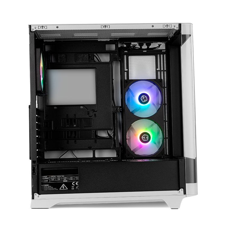 Caja Nox Hummer Ether Atx Semitorre Cristal Curvo Negro-Blanco
