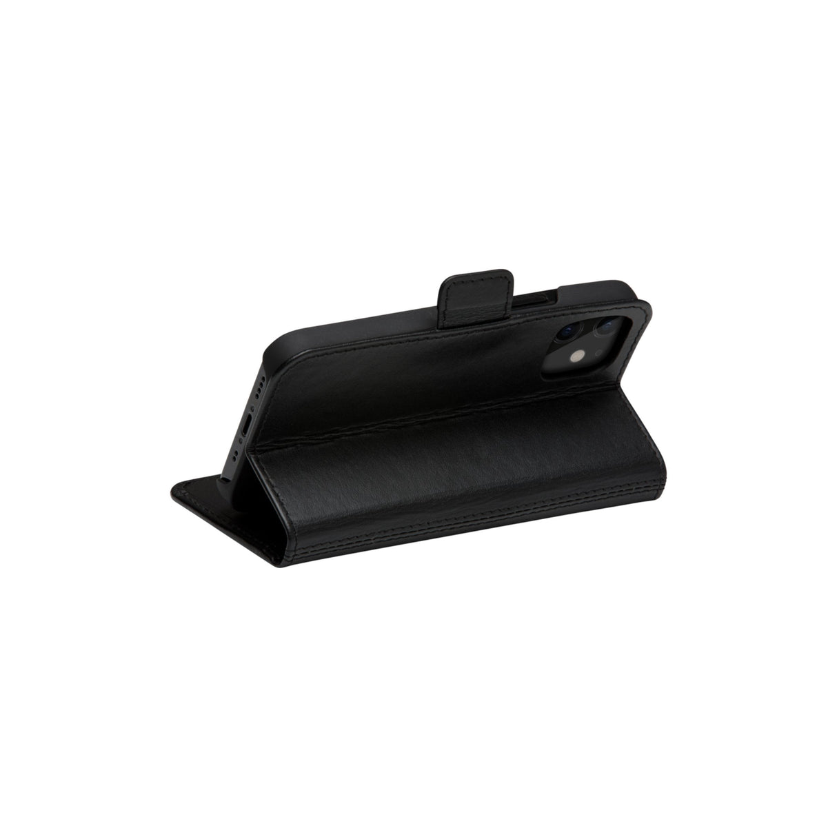 Dbramante1928 Copenhagen Slim Funda Con Tapa Para Teléfono Móvil Cuero De Grano Entero Negro Para Apple Iphone 12 Mini