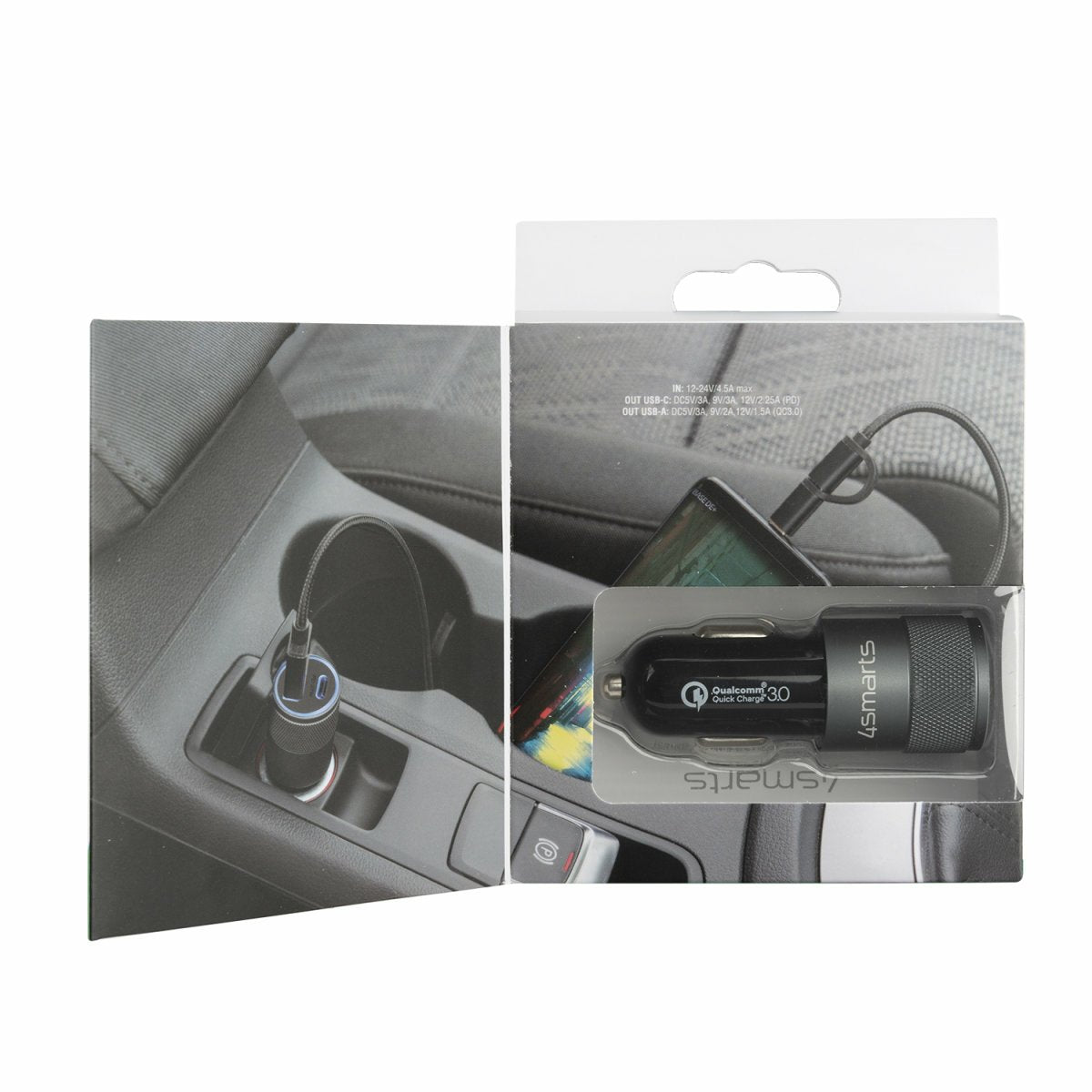 EAN 4250774953293 - 4smarts 464448 cargador de dispositivo móvil Universal Negro Encendedor de cigarrillos Auto imagen 4