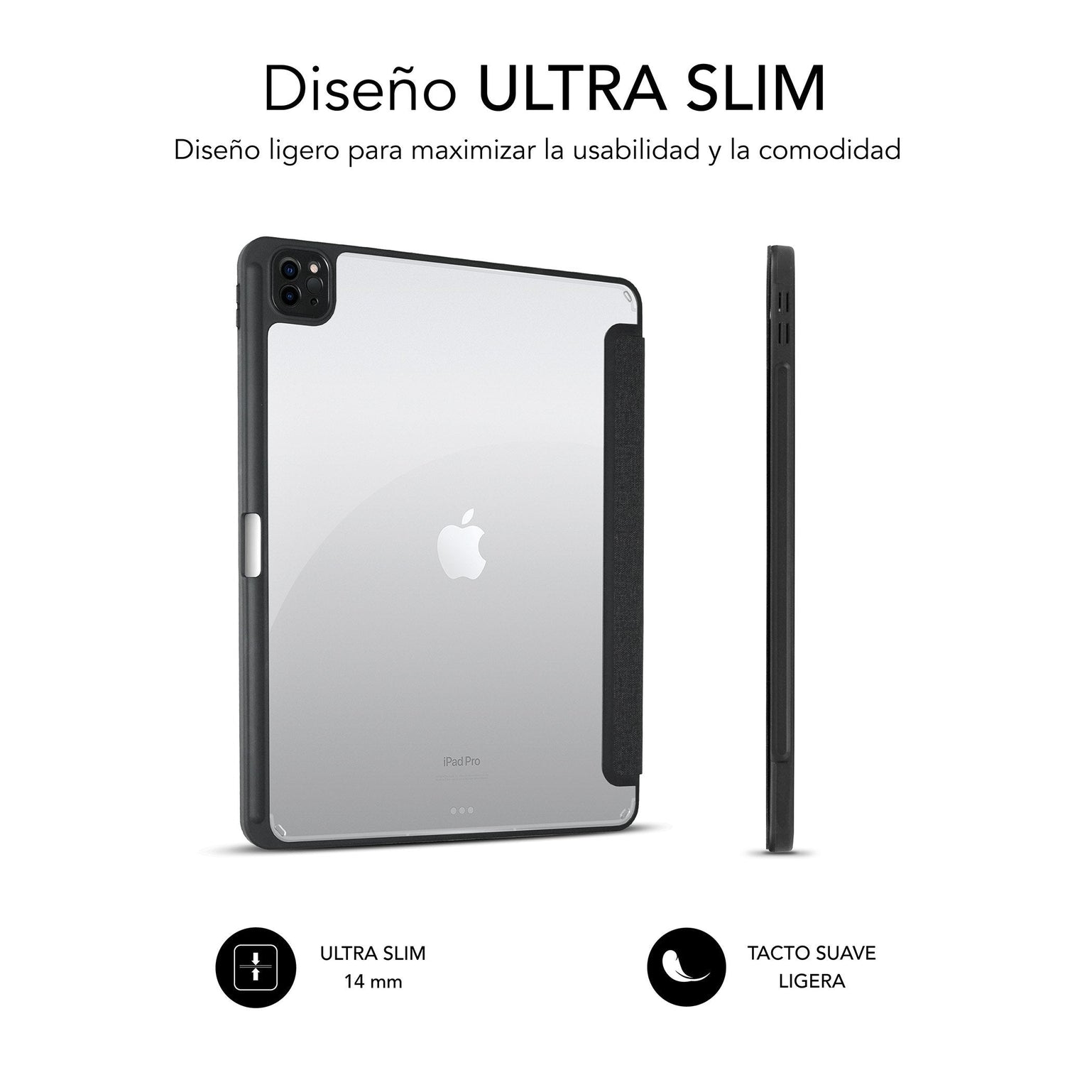 EAN 8436586742751 - SUBBLIM SUBCST-5SC400 funda para tablet 27,9 cm (11") Folio Negro, Transparente imagen 3
