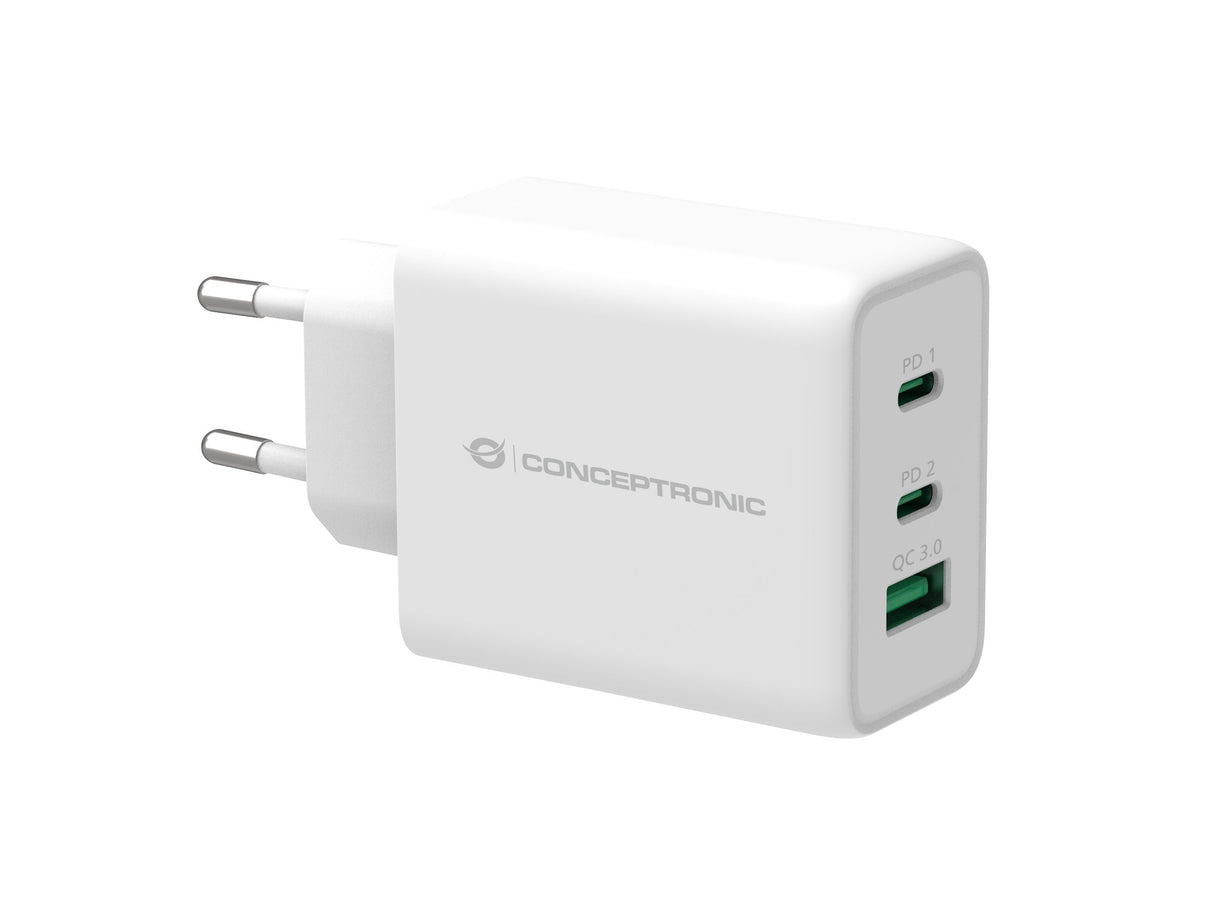 EAN 4015867228814 - Conceptronic ALTHEA12W cargador de dispositivo móvil Universal Blanco Corriente alterna Carga rápida Inte imagen 1