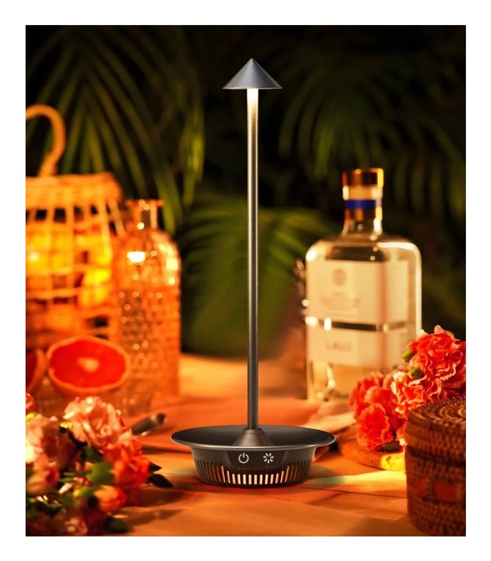 Techly I-Lamp-Table3 Lámpara Led Inalámbrica Con Base Táctil Regulable Rgb