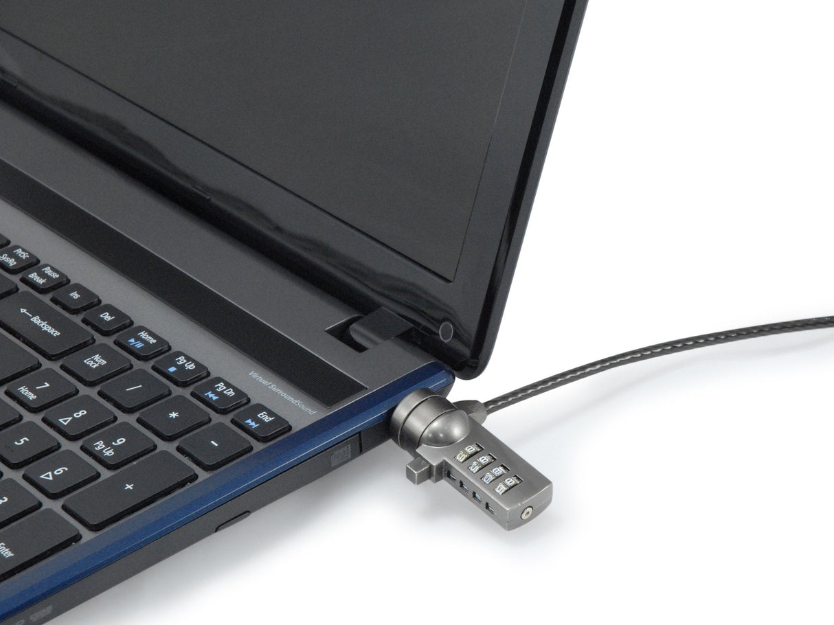 Cable De Seguridad Portatil Equip Life Por Combinacion 1.8m Negro 245400