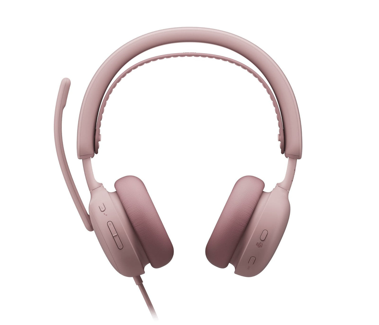 Auricular Logitech Zone Wired 2 For Business Cableado Cancelación De Sonido Activo Rosa Certificado Para Equipos De Microsoft