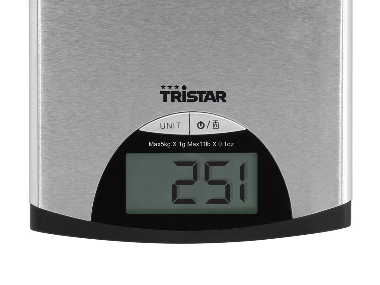 EAN 8713016024350 - Tristar KW-2435 báscula de cocina Metálico Rectángulo Báscula electrónica de cocina imagen 5