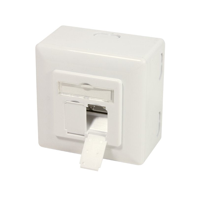 Logilink Np0124 Toma 2 X Rj-45 Cat 6a Superficie Y Empotrado Apantallado Metálico, Blanco