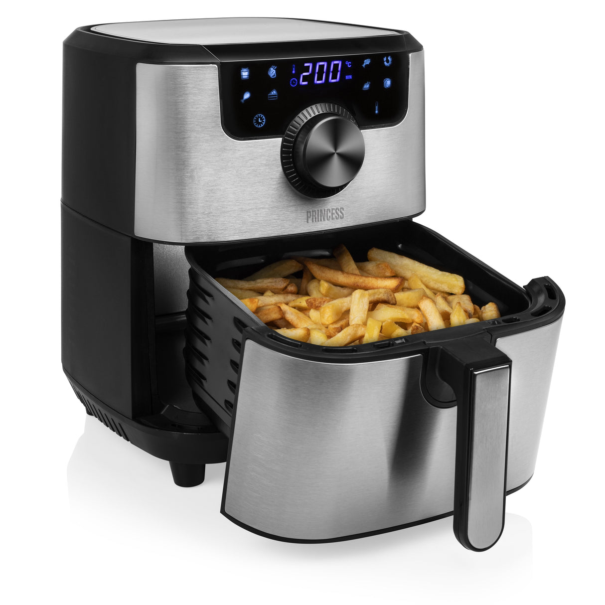 EAN 8713016091499 - Princess 182033 Sencillo 4,5 L Independiente 1500 W Freidora de aire caliente Plata imagen 2