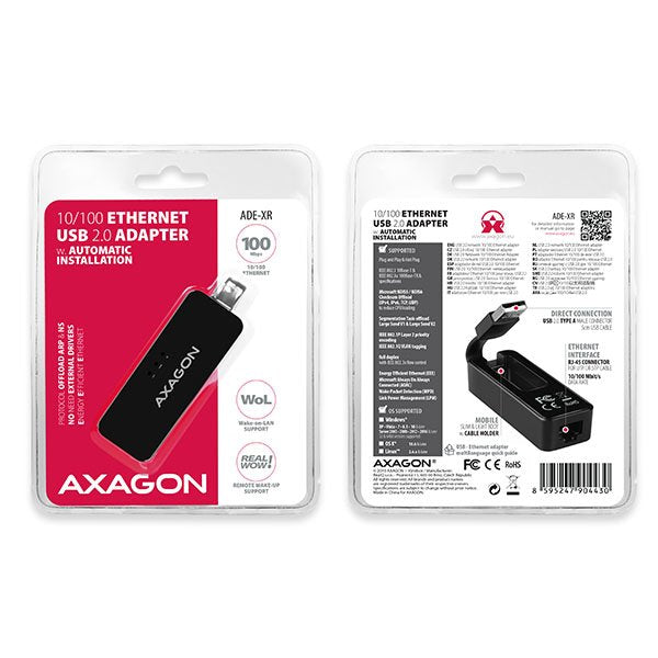 EAN 8595247904430 - Axagon ADE-XR adaptador y tarjeta de red Ethernet 100 Mbit/s imagen 8