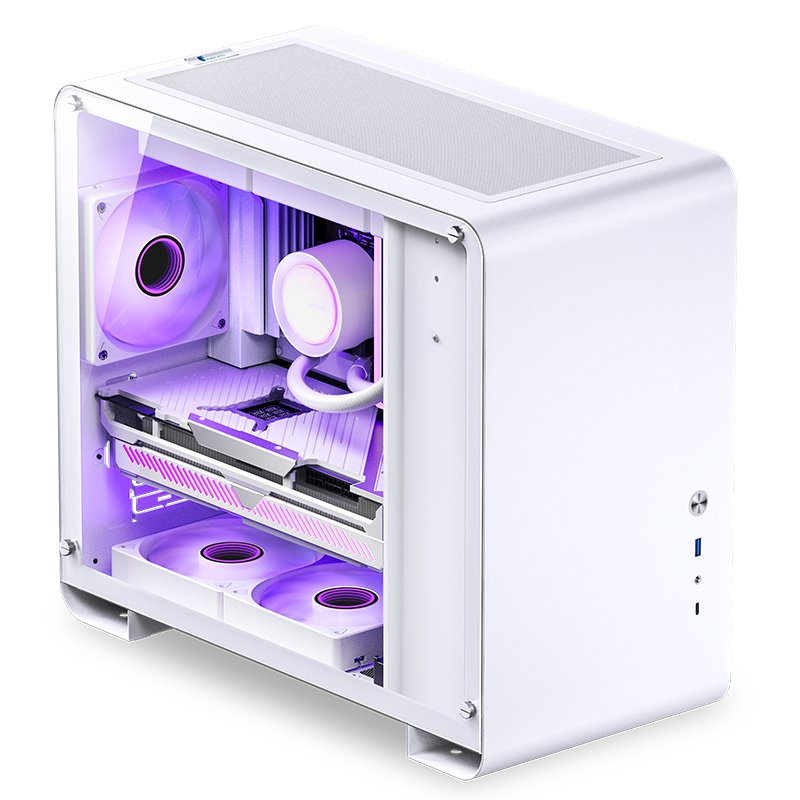 Jonsbo U4 Mini Micro-Atx-Carcasa, Tempered Glass - Blanco