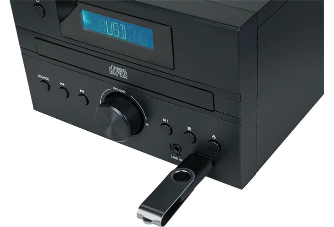 Thomson Micro Sound System Bt Radio Fm/Cd/Mp3/Usb Black Wood Finish Mic123bt