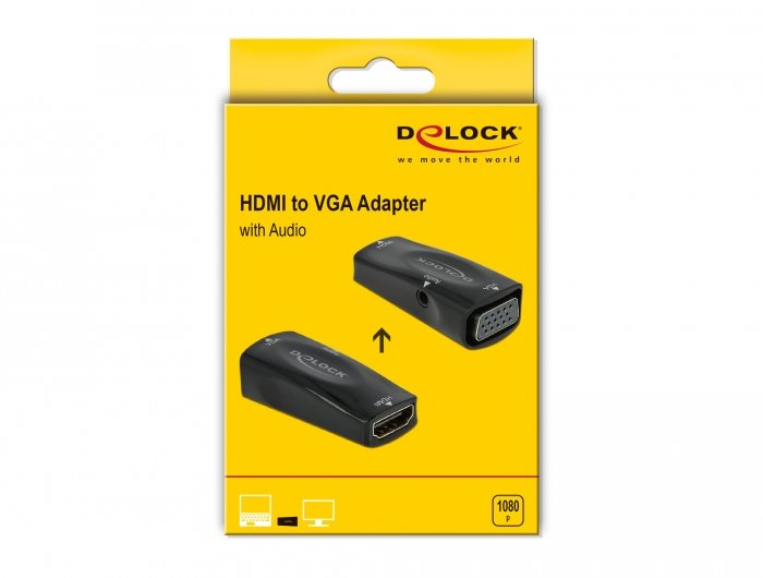 Delock Adaptador Hdmi-A Hembra -> Vga Hembra 1080p Con Audio