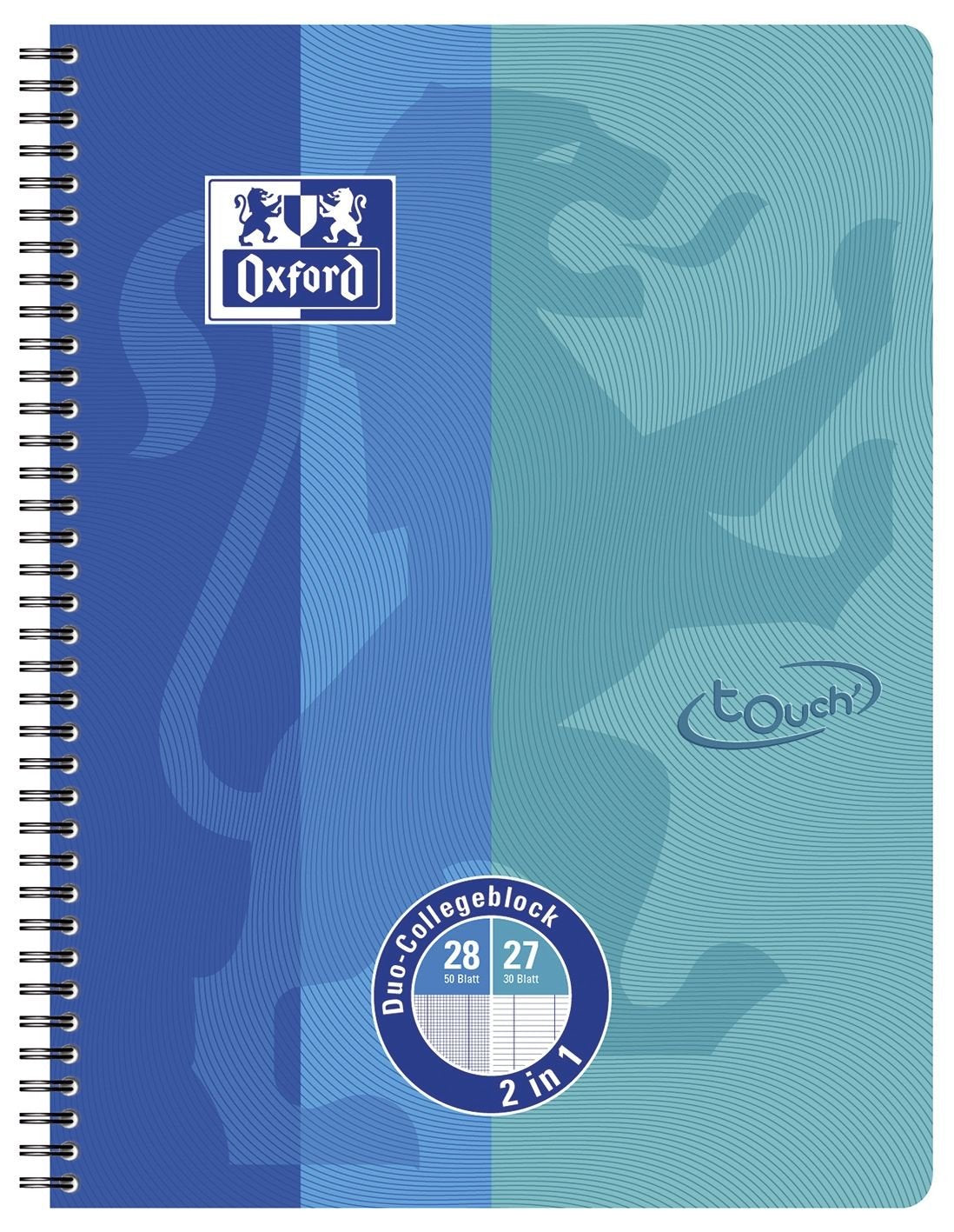 Oxford 400101422 Cuaderno Y Block A4+ 80 Hojas Azul