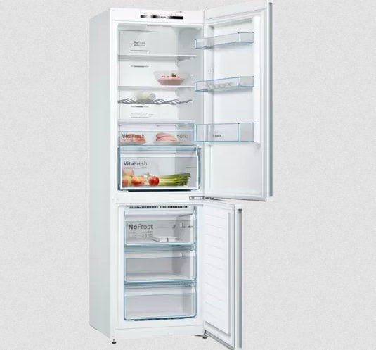 EAN 4242005208456 - Bosch Serie 4 KGN36VWED nevera y congelador Independiente 326 L Blanco imagen 4