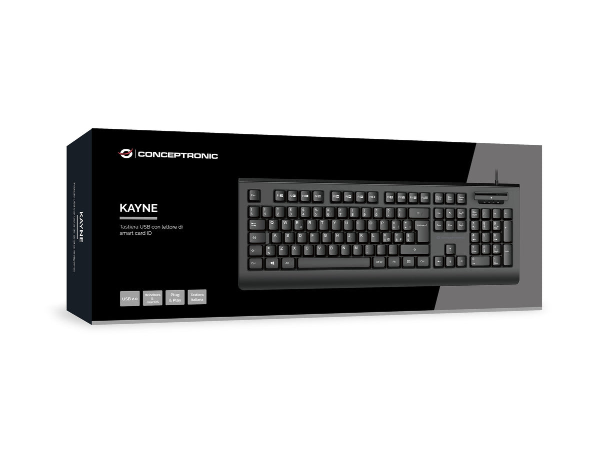 Conceptronic Usb Teclado +Smart Id-Kartenleser Layout It Sw