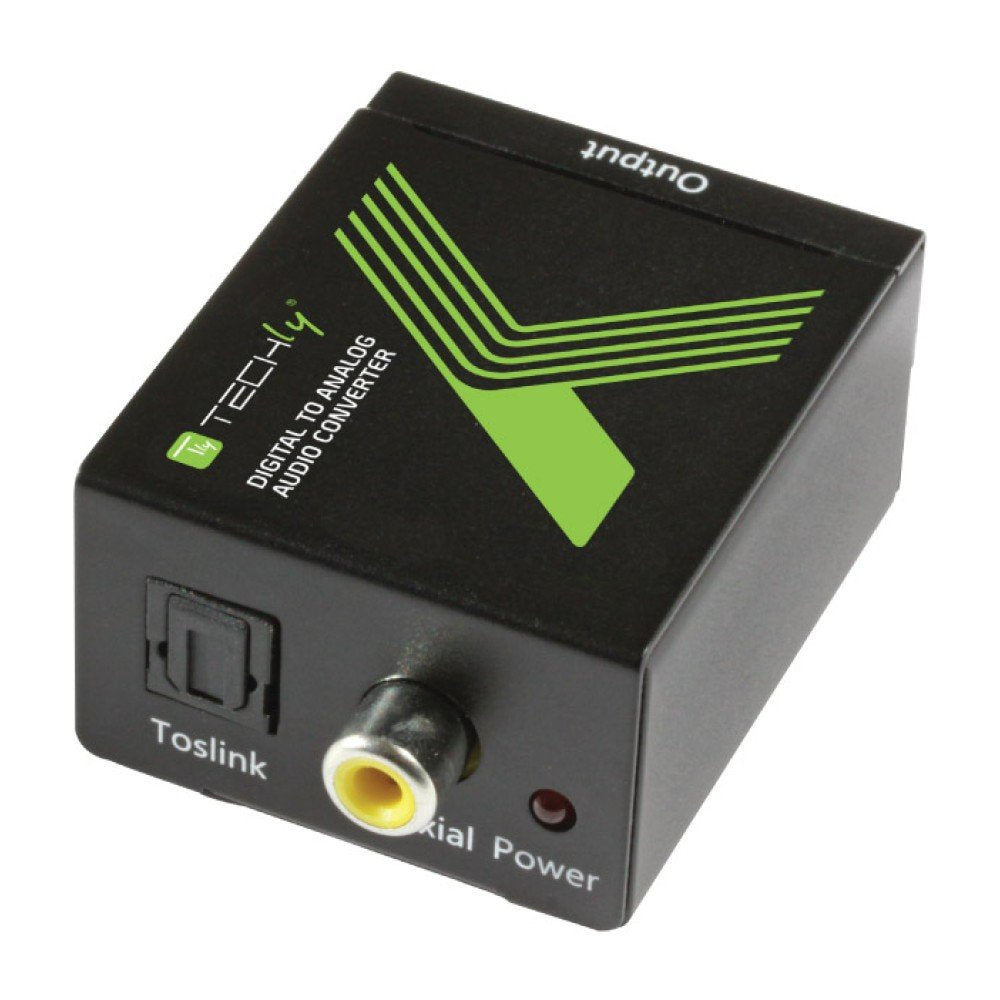 Techly Convertidor Digital Y Analógico Toslink Spdif Coaxial Audio L/R Rca C