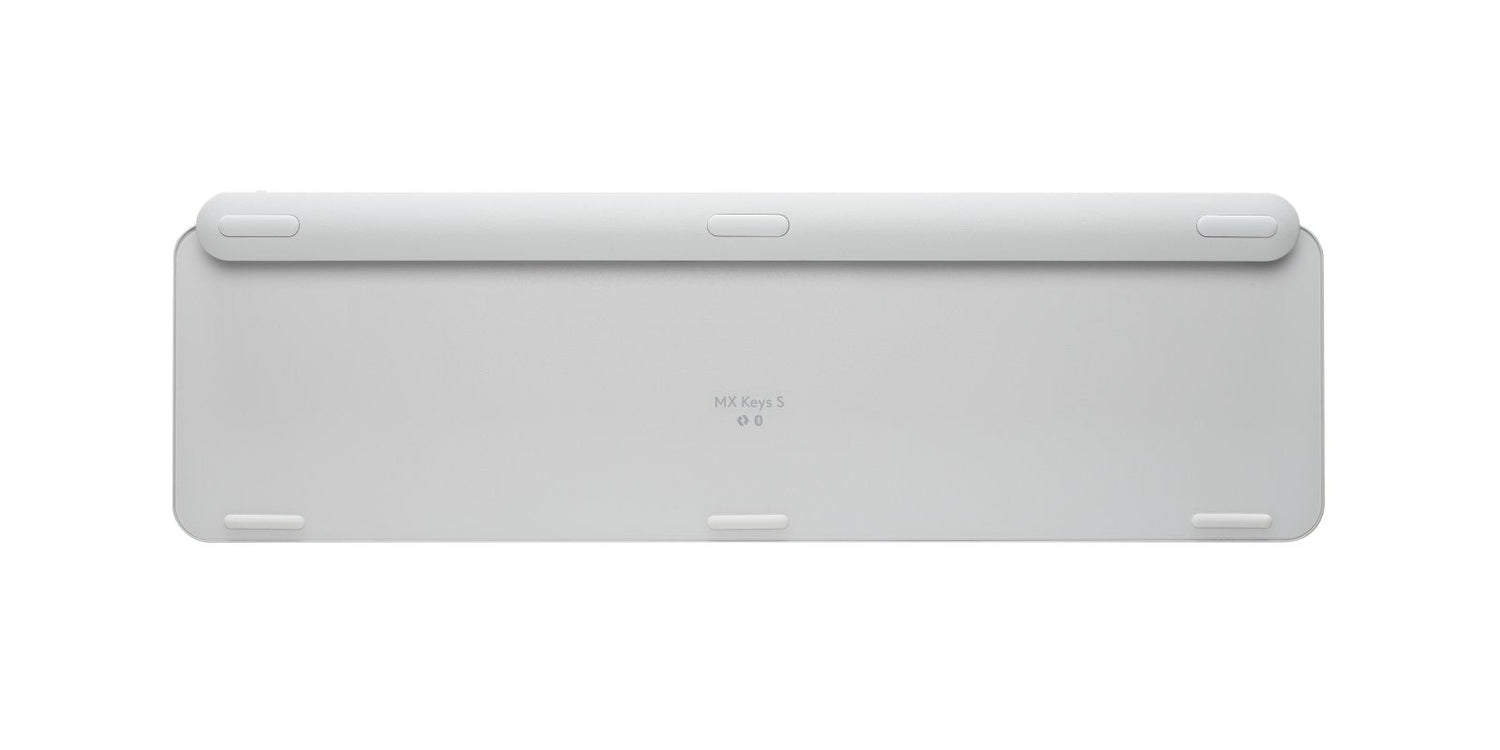 Teclado Alemán Logitech Mx Keys S Rf Wireless + Bluetooth Qwertz Aluminio, Blanco
