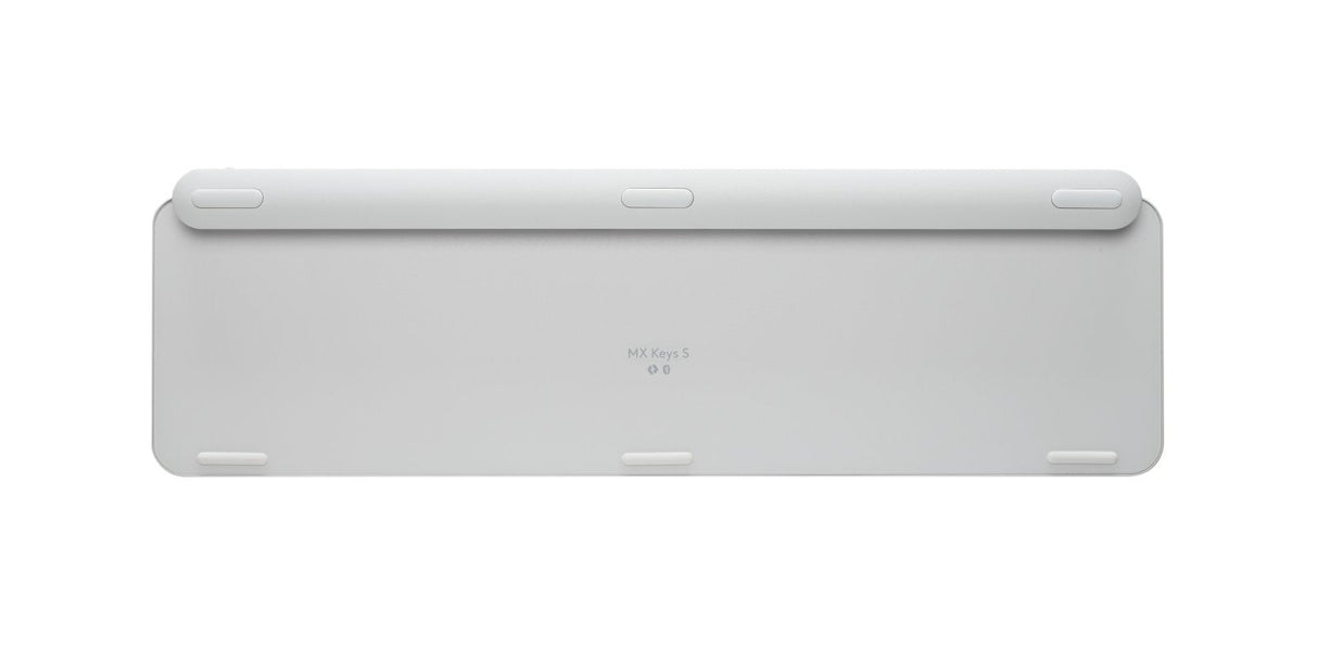 Teclado Español Logitech Mx Keys S Rf Wireless + Bluetooth Qwerty Aluminio, Blanco
