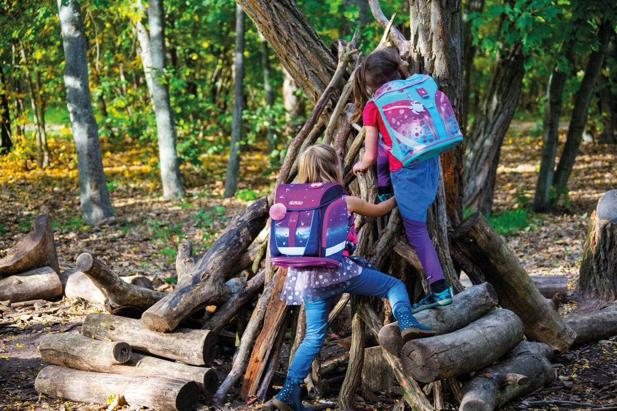 EAN 4008110344539 - Herlitz SoftLight Plus GreenLine Pink Bubbles juego de mochila escolar Chica Poliéster Azul, Rosa imagen 7