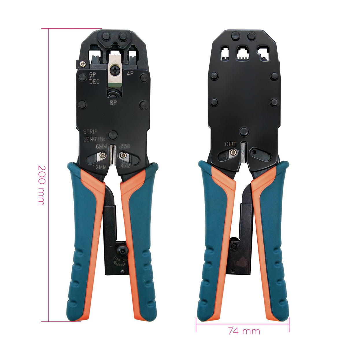 EAN 8433281001251 - Nanocable 10.31.0102 crimpadora Herramienta para prensar Negro, Naranja imagen 3