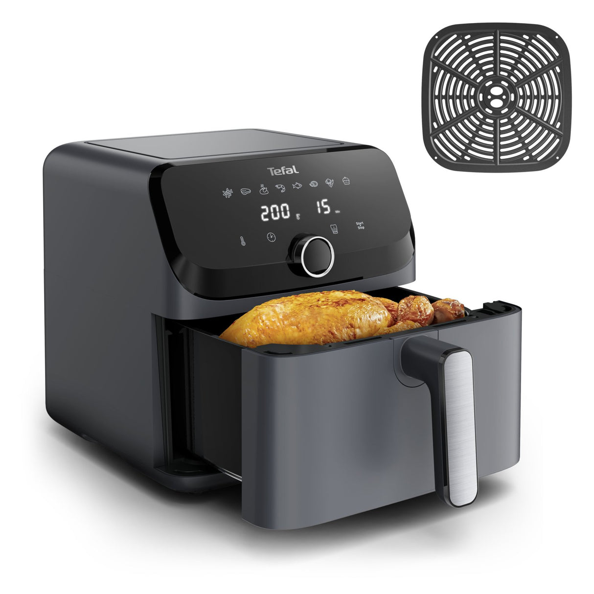 EAN 3045380026711 - Tefal Easy Fry Mega EY855BE0 freidora Sencillo 7,5 L Independiente 2020 W Freidora de aire caliente Gris imagen 1