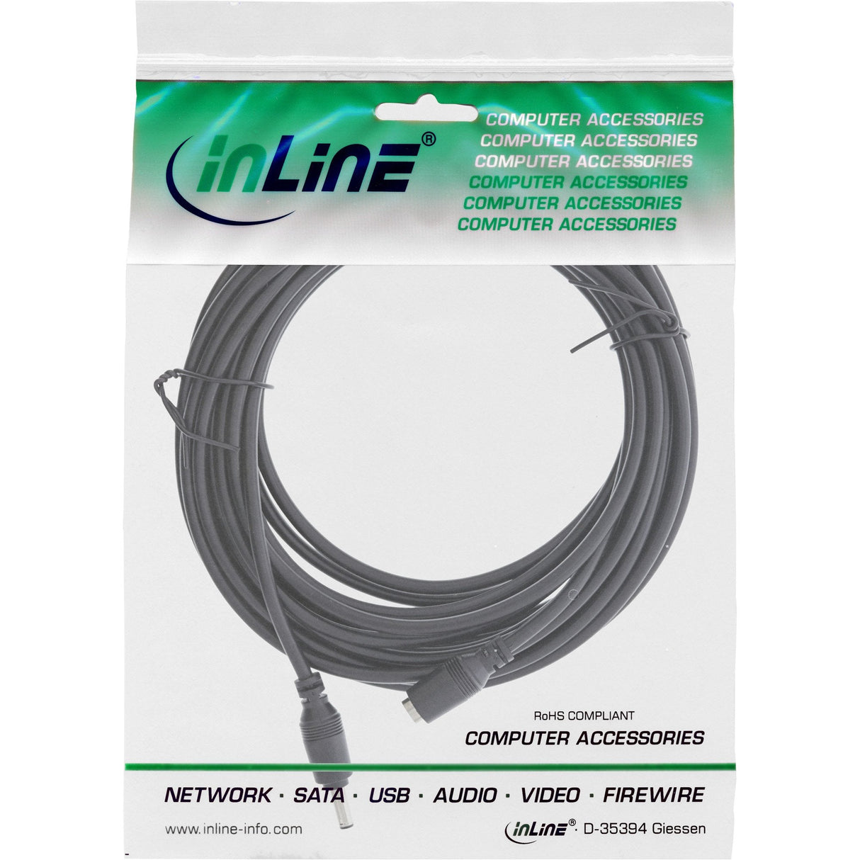 Cable De Extensión Inline Dc Plug 3.5x1.35mm Para Cámara Exterior Smarthome, 5m