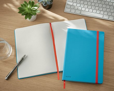 Leitz Cuaderno De Notas Cosy Touch 80h Cuadriculado T/Dura Cierre C/Goma Din B5 Azul