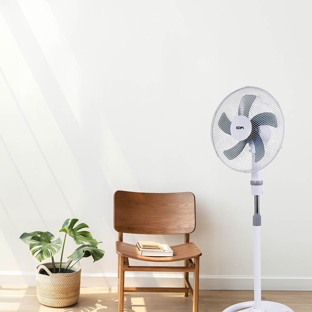 Ventilador 3 En 1, Blanco, Potencia 45 W, Aspas Ø40 Cm, Altura Regulable 107-133 Cm