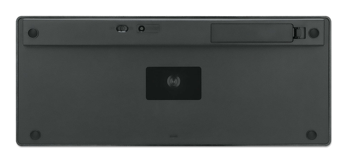 Teclado Aleman Manhattan 180559 Oficina Rf Wireless + Bluetooth Negro, Gris