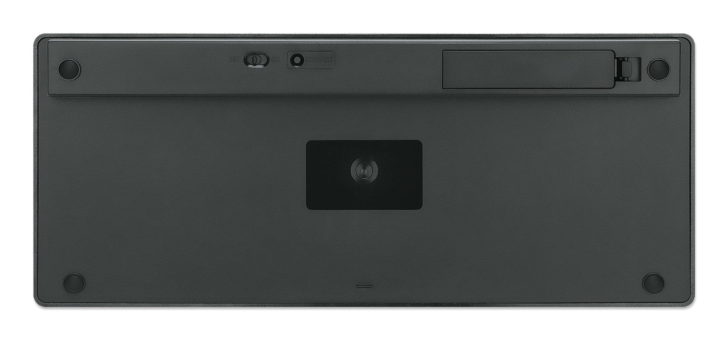 Teclado Aleman Manhattan 180559 Oficina Rf Wireless + Bluetooth Negro, Gris
