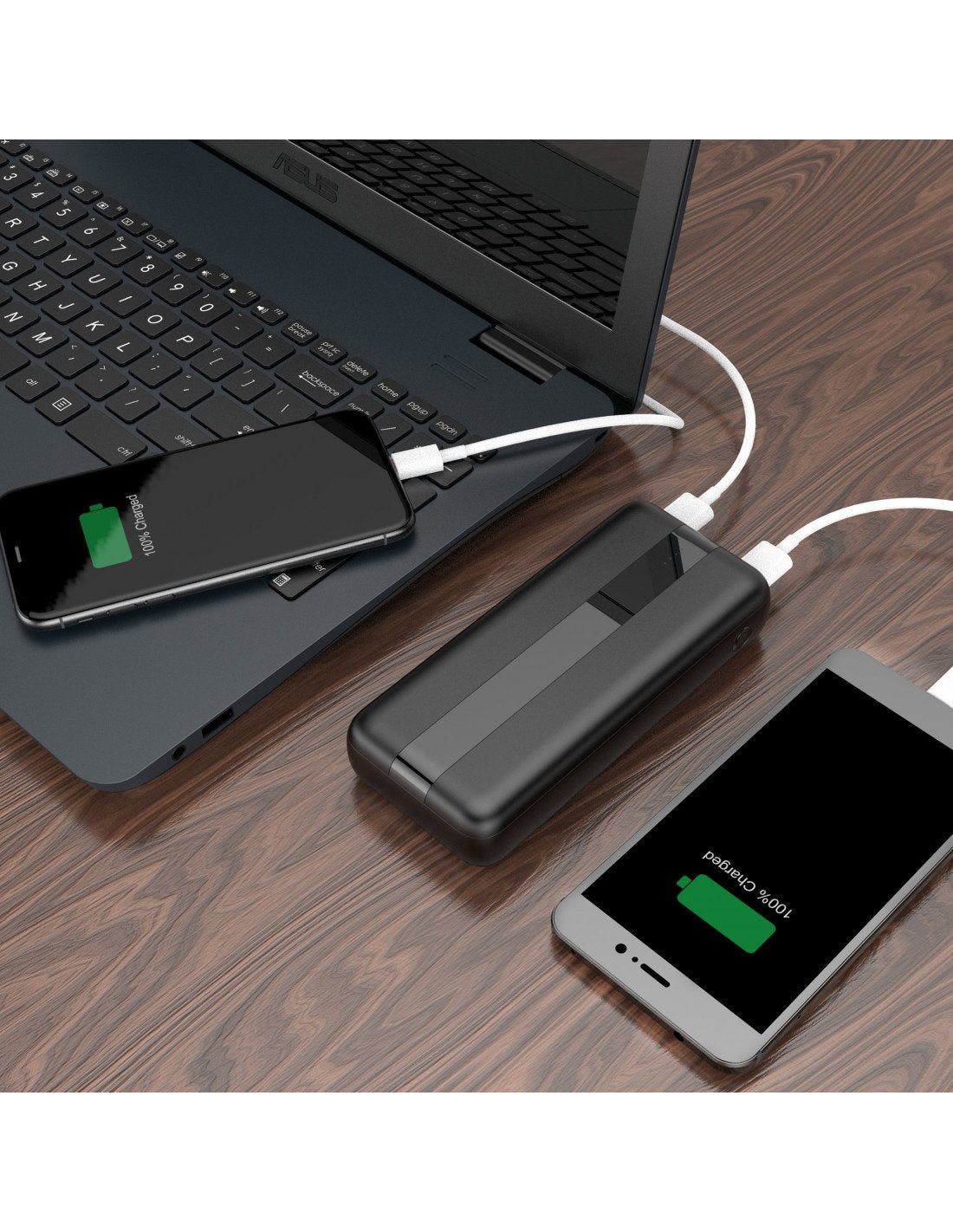 Contact Bateria Externa/Power Bank 20000mah 10w - Ultra Ligera - Carga Rapida Y Simultanea - 2x Usb-A, 1x Usb-C