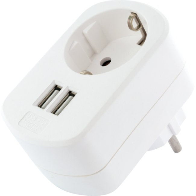 Adaptador De Carga Usb Schwaiger 230v Blanca