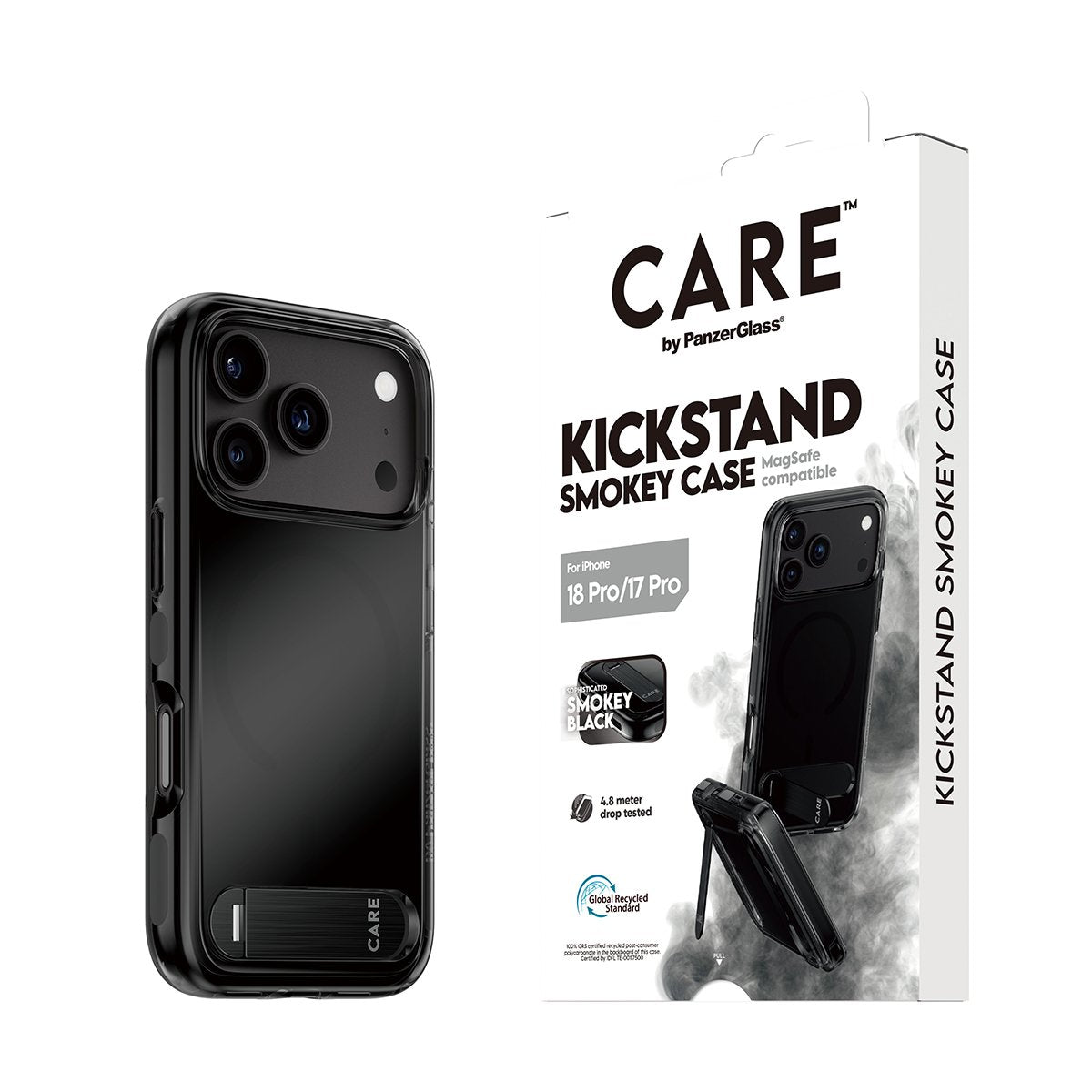 Care By Panzerglass Kickstand Case Smokey M. Negro Magsafe Iphone 17 Pro