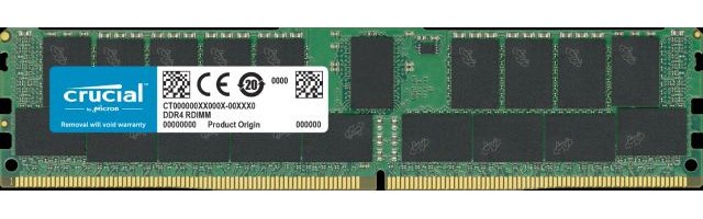 Memoria Crucial Ddr4 32 Gb Dimm De 288 Espigas 2933 Mhz / Pc4-23400cl2 11.2 V Registrado E Cc
