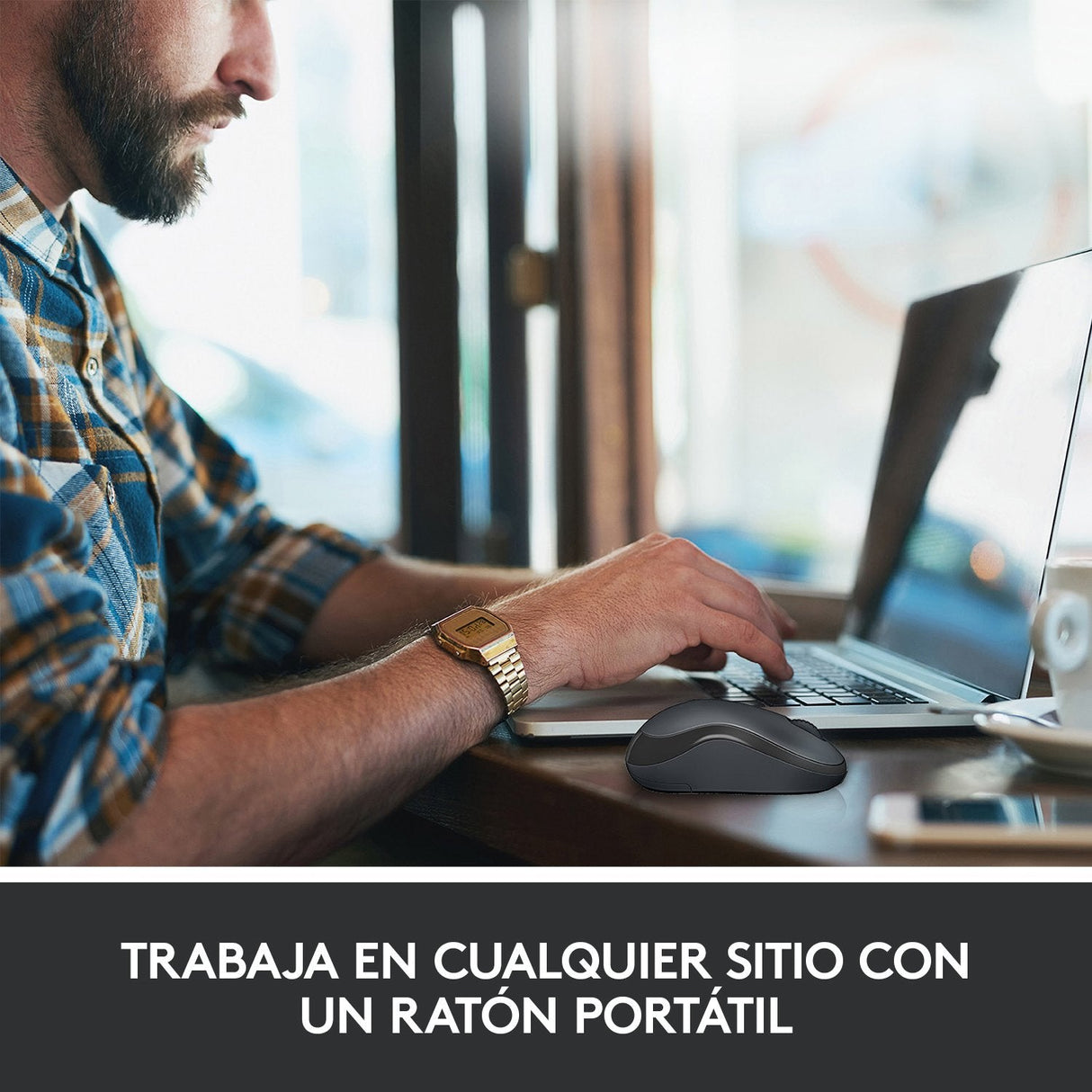 Logitech Raton M220 Silent Inalambrico Negro 910-004878