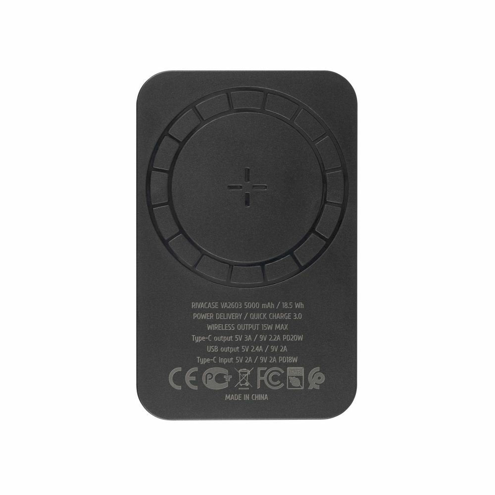 EAN 4260709013367 - Rivacase VA2603 batería externa Polímero de litio 5000 mAh Cargador inalámbrico Negro imagen 4